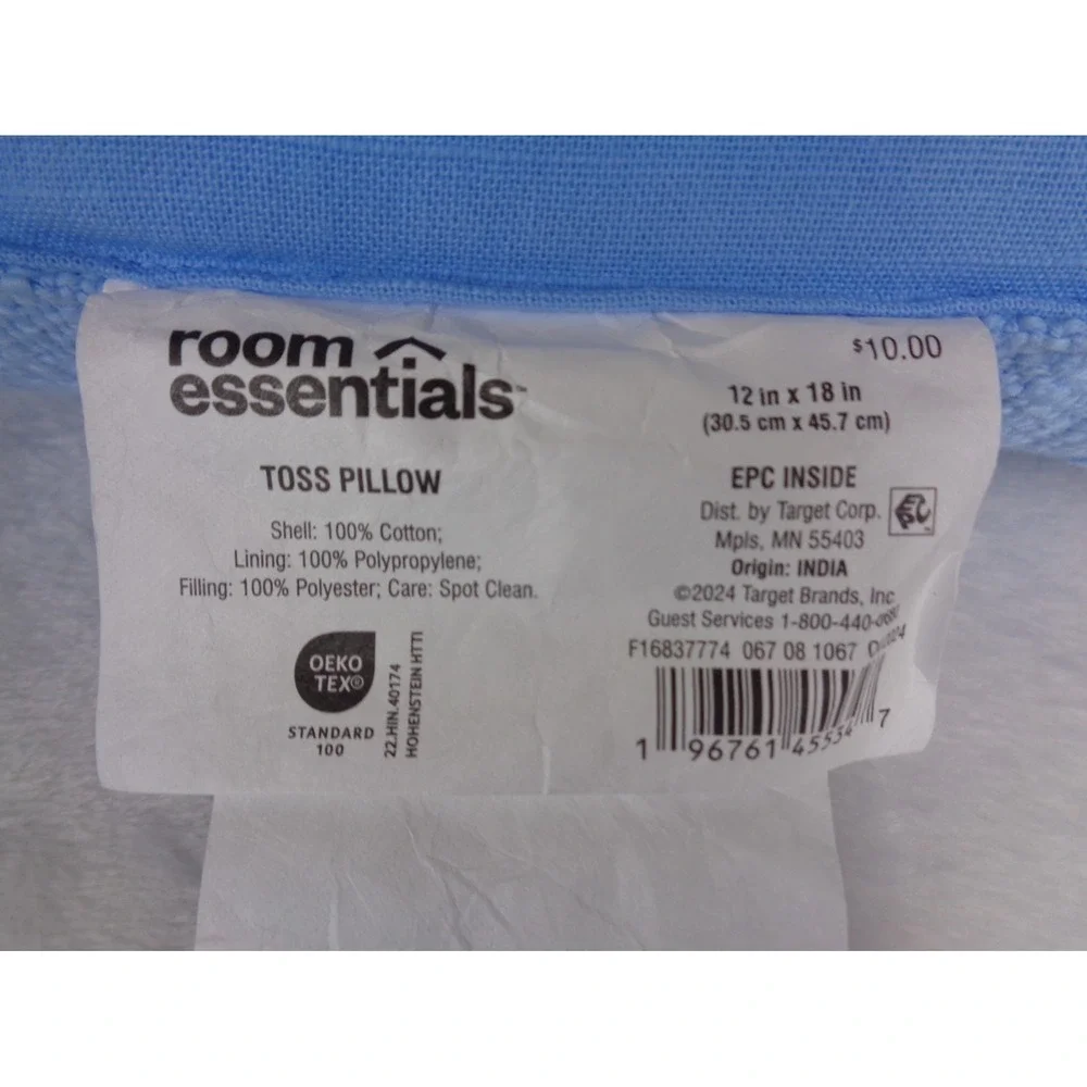 Light Blue Throw Pillow 12